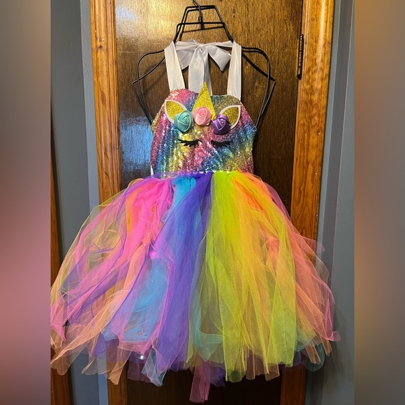 Unicorn LED Light-Up Dress Size 7/8 - Picture 2 of 8